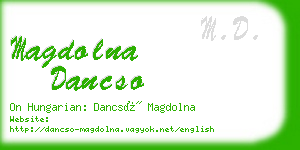 magdolna dancso business card